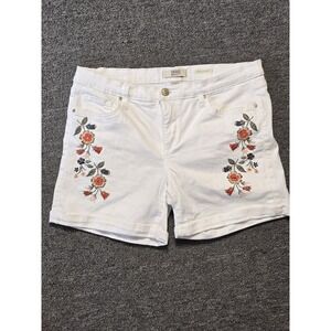 Vintage America Blues Womens Shorts 6/28 The Bestie Short White 5 Pocket Floral